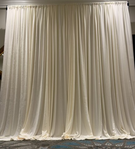 Pipe and Drape 18'W x 12'H - Ivory Pipe and Drape 18'W x 12'H - Ivory