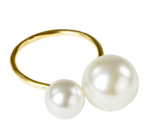 Faux Pearl Napkin Ring Gold Faux Pearl Napkin Ring Gold
