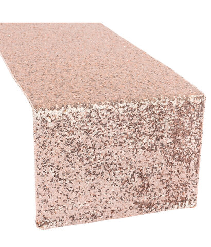 Sequin Rose Gold Table Runner Sequin Rose Gold Table Runner