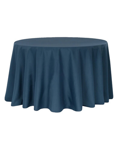 Navy Blue Polyester Linen Round 120 Navy Blue Polyester Linen Round 120