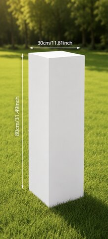 White Rectangular Pedestal – 31” H White Rectangular Pedestal – 31” H