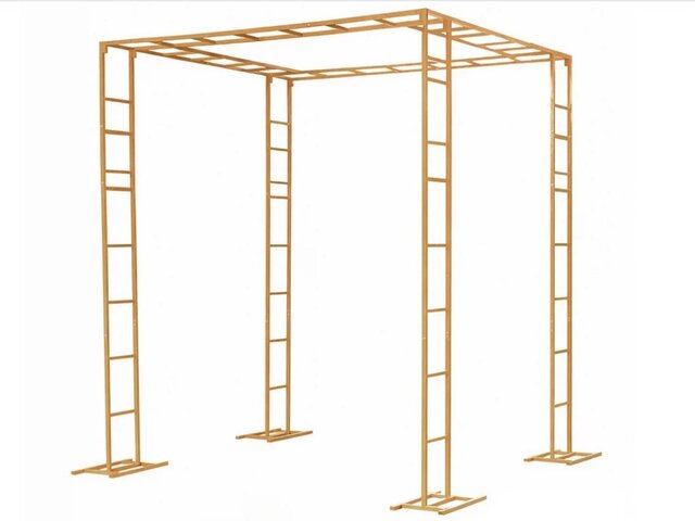 Gold Metal Event Arch and Canopy Frame 8ft x 10ft Gold Metal Event Arch and Canopy Frame 8ft x 10ft