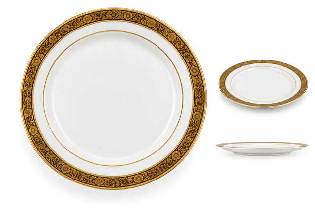 Victoria Gold Rim Dinner Plate Victoria Gold Rim Dinner Plate