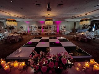 22' x 22' Black and White Acrylic Dance Floor