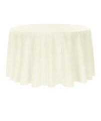 Ivory Polyester Linen 120”