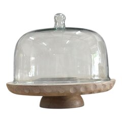 Wood Cake and Dessert Stand with Dome