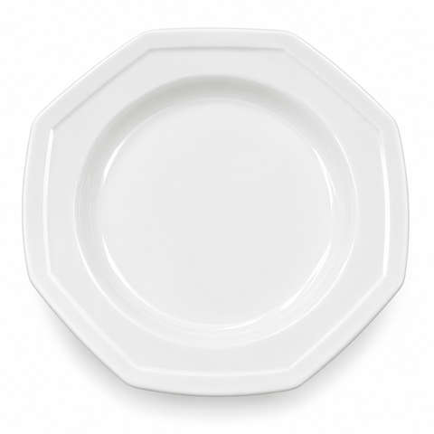 White Octagonal Dinner Plate White Octagonal Dinner Plate