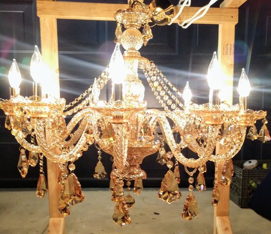 Glass Crystal Gold CHandelier 33