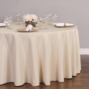 120" Round Ivory Polyester Linen