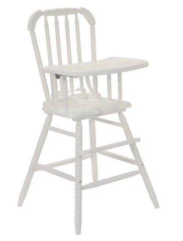 Vintage Wooden High Chair White
