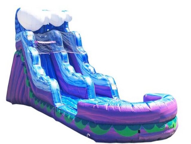 Ocean Wave Mermaid Inflatable Water Slide Rental Chicago IL