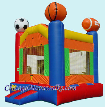 Sports Arena Bounce House Inflatable Rental Chicago Illinois Moonwalks Party Bouncy Castle