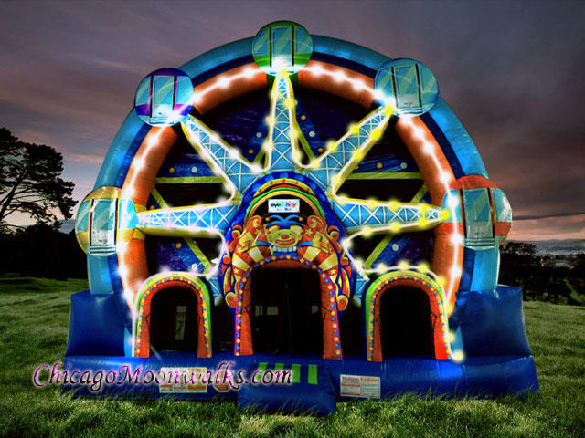 Carnival Ferris Wheel Inflatable Bounce House Combo Rental Chicago
