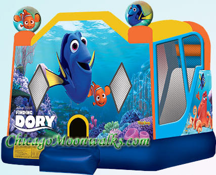 Finding Dory Inflatable Moonwalk Combo Rental in Chicago IL