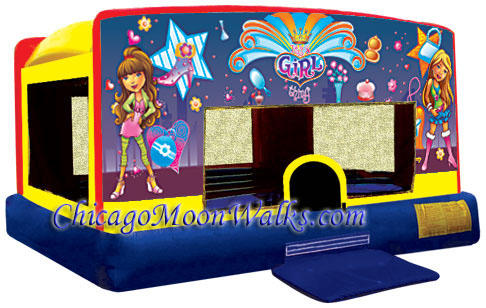 Its A Girl Thing Indoor Bounce House Inflatable Rental Chicago Illinois Moonwalks Party Bouncy Castle