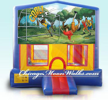 Soccer Bounce House Inflatable Rental Chicago Illinois Moonwalks Party