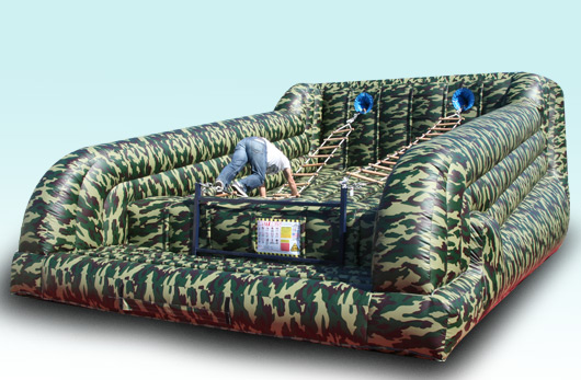 Camo Military Jacobs Ladder Inflatable Rental Chicago IL
