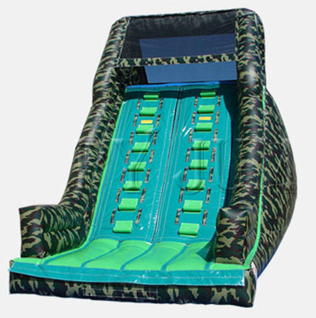 Camo Military Inflatable Camouflage Dry Slide Rental Chicago IL