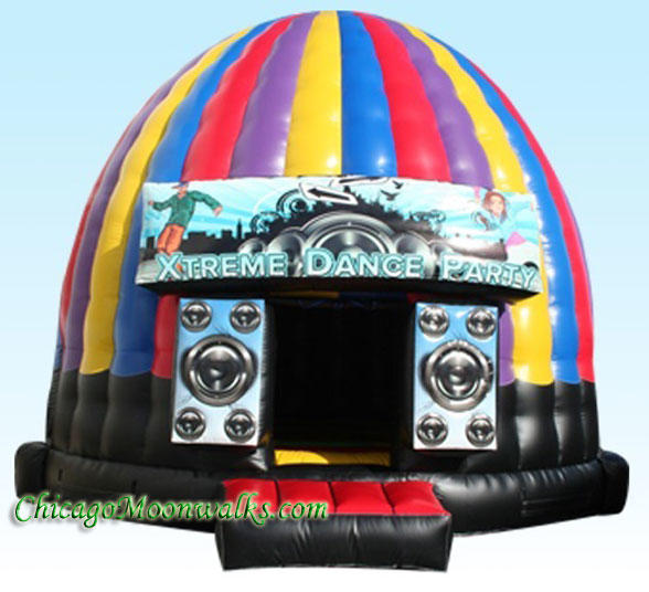 Disco Dome Dance Party Rental Chicago Inflatable Bounce House Xtreme Dance Party