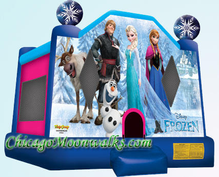 Disney Frozen Inflatable Bounce House Moonwalk Rental Chicago IL