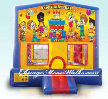 Happy Birthday Inflatable Bounce House Rental Chicago Moonwalks IL