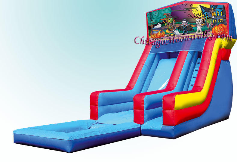 Haunting Water Slide Rental Chicago, Haunting is a great theme for Halloween parties Party Rental.