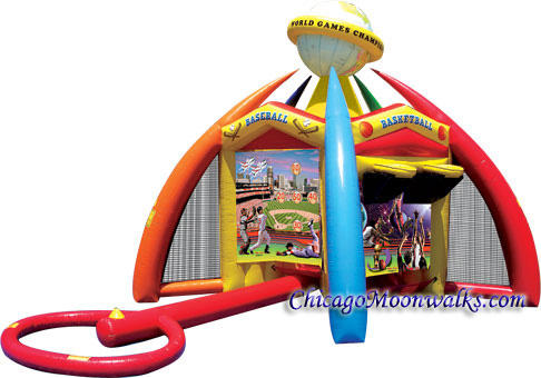 Chicago Junior World of Sports Party Rental Inflatable interactive game