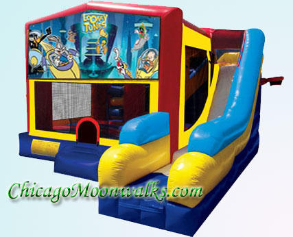 Looney Tunes 7 in 1 Inflatable Slide Combo Bounce House Rental Chicago Illinois 