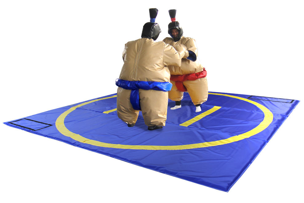 Sumo Suit rentals Chicago, IL Wrestling Sumo Suits include Headgear and Mat