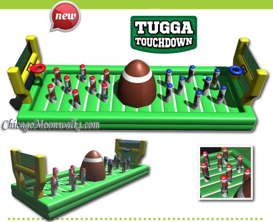 Tugga Touchdown Interactive Inflatable rental in Chicago IL, Illinois interactive game rentals.
