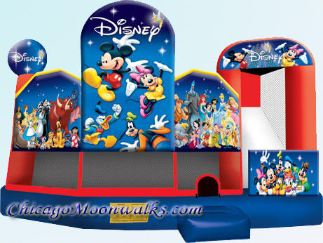 Disney Bounce House Combo Slide Rental Chicago IL Inflatable Mickey and Friends Party Rentals Chicago