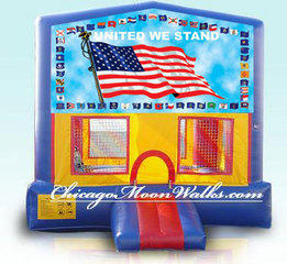 United We Stand Patriotic Flag Bounce House