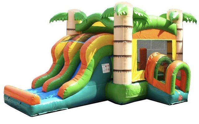 Kids Tropical Double Slide Combo Kids Tropical Double Slide Combo