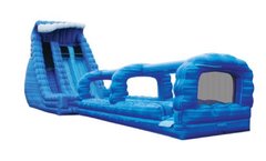 27' Blue Crush Double Lane Splash Combo Water Slide 27' Blue Crush Double Lane Splash Combo Water Slide