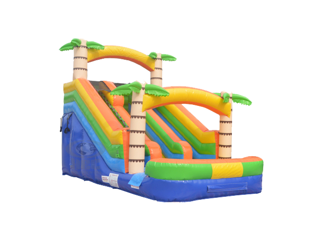 Island Tropical Dual Lane Slide -Dry Island Tropical Dual Lane Slide -Dry