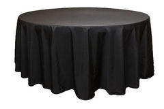 Round Black Table Linen