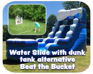 15 Foot Blue Wave Water Slide and Beat the Bucket Package