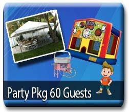 Party Package for 60 Guest and a Bounce House