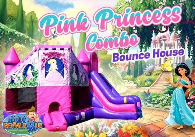 Pink Princess Combo Bounce House
