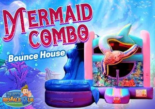 Mermaid Combo Bounce House<p>(<span style='color: #00ccff;'>Wet</span>/<span style='color: #ff9900;'>Dry</span>)</p>