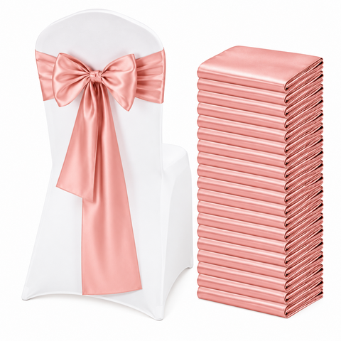 Pink Satin Chair Sash Pink Satin Chair Sash