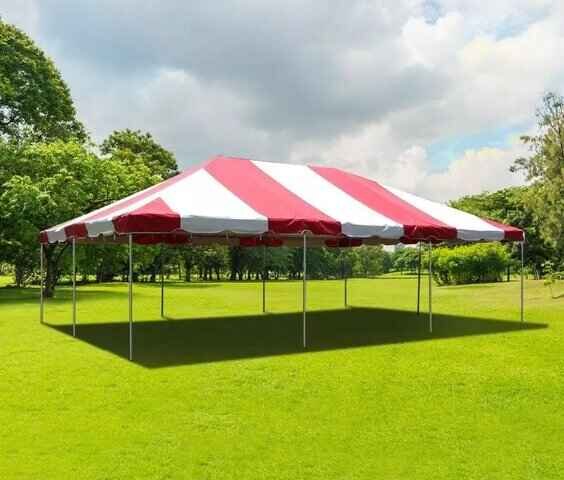 20ft x 30ft 600 sq ft Red and White frame tent 20ft x 30ft 600 sq ft Red and White frame tent
