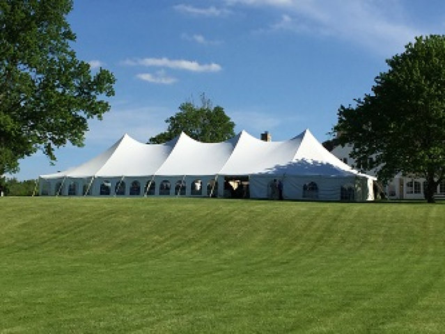 40' X 120' (4,800 square feet) Pole Tent on grass 40' X 120' (4,800 square feet) Pole Tent on grass