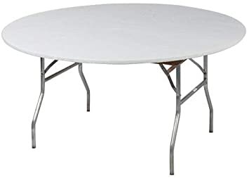 48 inch round table includes white plastic table cover 48 inch round table includes white plastic table cover