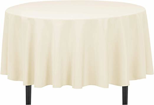 Ivory 90 inch round linen Ivory 90 inch round linen