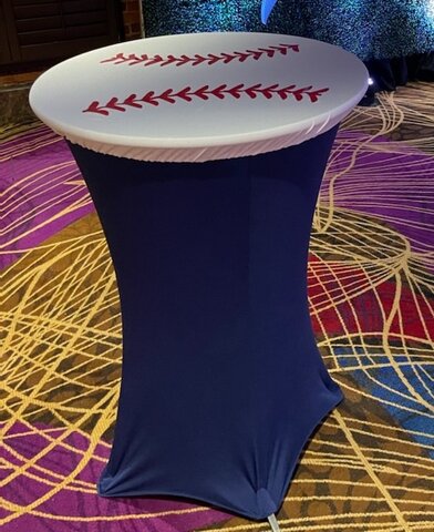 Baseball Spandex High Top Table Covers Baseball Spandex High Top Table Covers