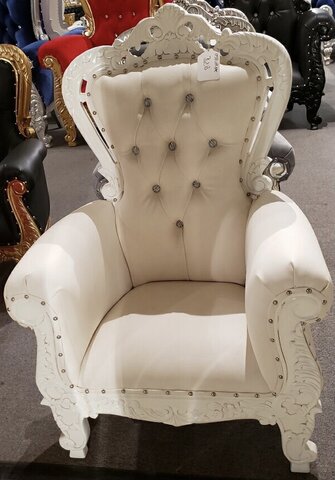 Kids Throne Chair Solid White Kids Throne Chair Solid White