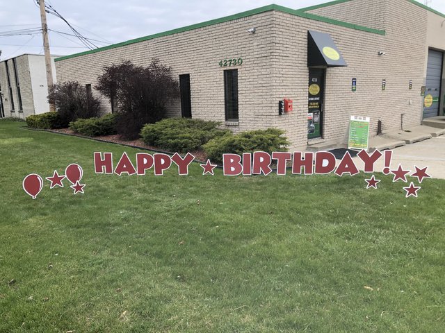 Happy Birthday Lawn Sign Happy Birthday Lawn Sign