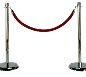 Red rope and stanchion Red rope and stanchion
