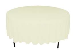Ivory 120 inch round linen Ivory 120 inch round linen